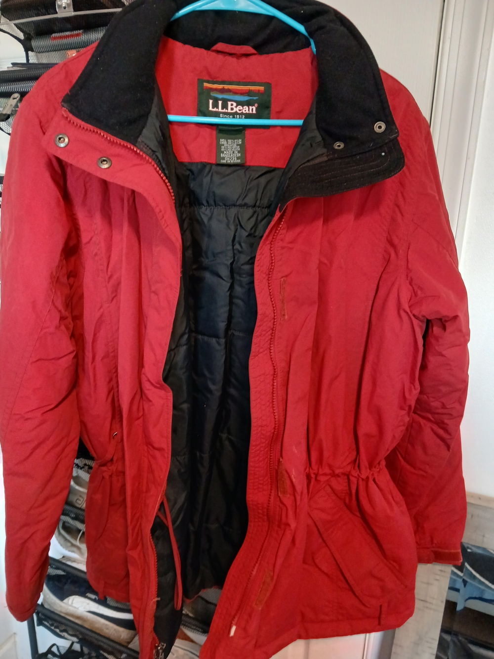 L.L. Bean Women's Red Quilted Winter Jacket
